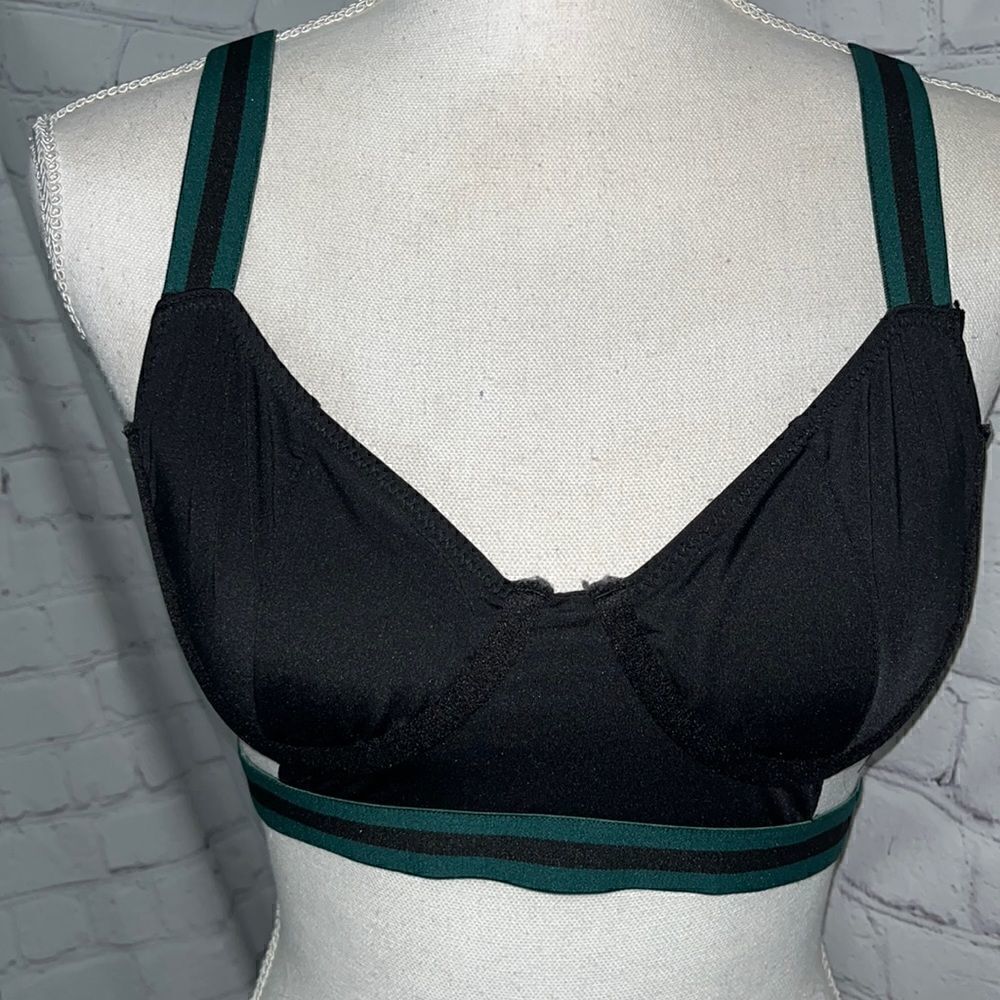 Fantasy Bra Dark Green Black - S/M